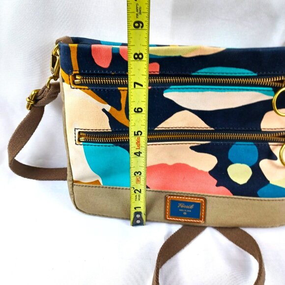 Fossil Crossbody Bag East West Satchel Purse - Picture 15 of 16